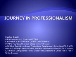 ACCC Keynote - IFIP International Professional Practice Partnership