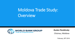 Moldova Trade Study comprises four notes