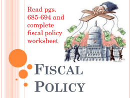 Fiscal Policy Practice What type of gap?