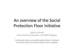 An overview of the Social Protection Floor Initiative