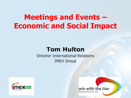 Economic and Social Impact Tom Hulton