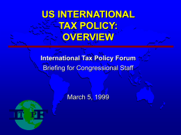 - International Tax Policy Forum