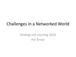 Challenges in A Networked World