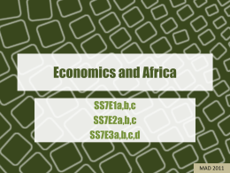 Economics and Africa - Troup County School System