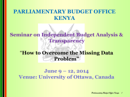 Kenya: How to Overcome the Missing Data Problem