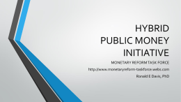 public money initiative - Monetary Reform Task Force
