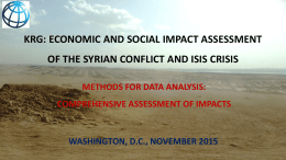 krg: economic and social impact assessment of the syrian conflict