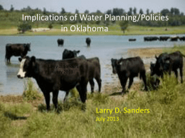 water policy 0713 - Department of Agricultural Economics