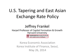 US Tapering and East Asian Exchange Rate