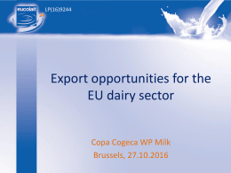 EU dairy market balance is reliant on increasing exports