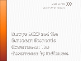 Europe 2020 and the European Economic Governance