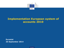 Implementation European system of accounts 2010