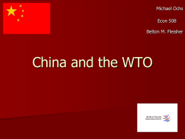 1.5 China and the WTO 2