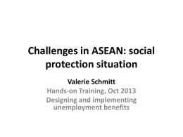 Challenges for extending social protection in ASEAN