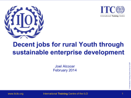 Rural Employment Africa - International Training Centre of the ILO