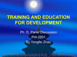Yongfei Zhao - Dr. Louis A. Picard Web Site