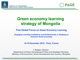 PowerPoint Presentation - Partnership for Action on Green Economy