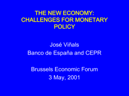 the new economy: challenges for monetary policy