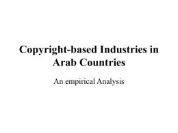 Cultural Industries in Arab Countries