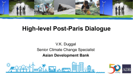 High - Level Post Paris Dialogue