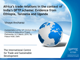 Africa`s trade relations in the context of India`s DFTP scheme