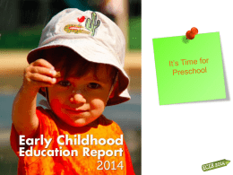ECER 2014 Presentation - Early Childhood Education Report