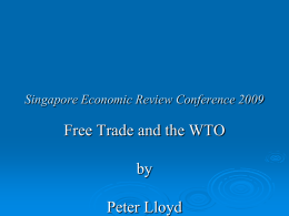 Professor Peter Lloyd - singapore economic review conference 2015