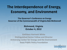 The Interdependence of Energy, Economy, and Environment