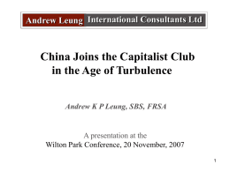 China - Andrew Leung International Consultants Limited