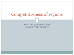 Competitiveness of regions - E-SGH