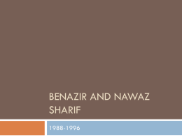 BENAZIR and NAWAZ SHARIF