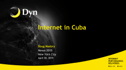 Current Internet Layout in Cuba