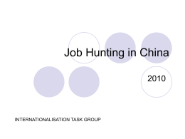 Job Hunting in China