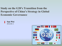 Study on the G20`s Transition from the Perspective of China`s