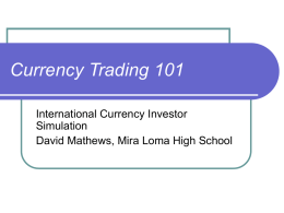 Currency Trading 101