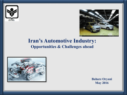 1. The key position of Automotive Industry in Iran`s Economy
