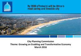 City Planning Commission Theme: Growing an Enabling and