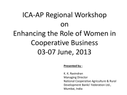 ICA-AP Regional Workshop on Enhancing the Role of Women in