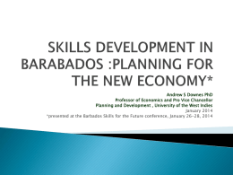 skills development in barabados :planning for the new economy