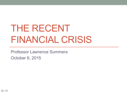 Why do crises like the Great Recession happen?