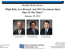 KEVIN M. WILSON - Blue Water Capital Advisors