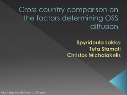 Cross country comparison on the factors determining