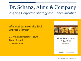 AFRICAN REINSURANCE PULSE - African Insurance Organisation