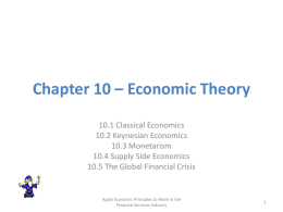 Chapter 10 * Economic Theory