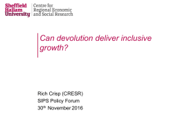 Can devolution deliver inclusive growth?