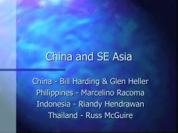 China and SE Asia
