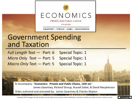 Government Spending and Taxation (15th ed.)