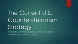 The Current US Counter-terrorism strategy part 2x