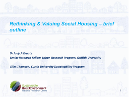 Rethinking and Valuing Social Housing