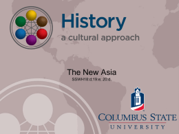 The New Asia - History: A Cultural Approach